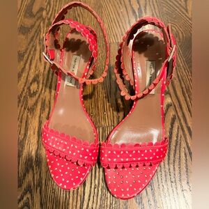 Tabitha Simmons Leticia Leather Ankle Strap Sandal 3 inch heel 38